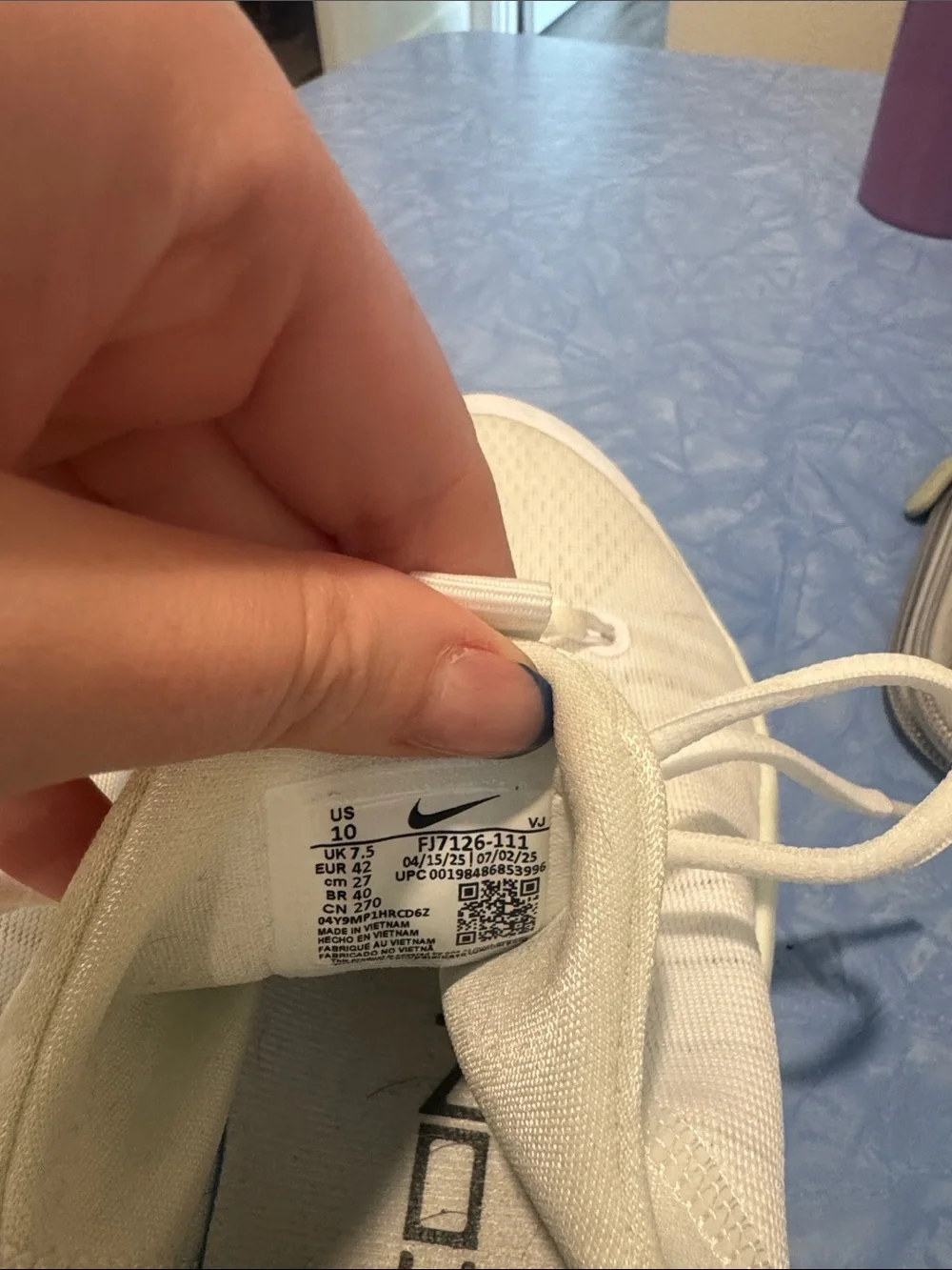 Nike Kids White Sneakers with Lime Swoosh